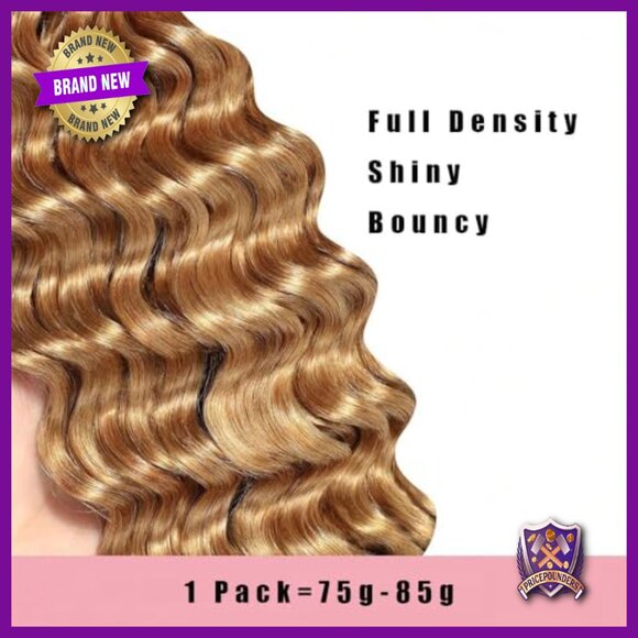 24 Inch Deep Wave Human Hair Extensions 2 Bundles Boho Braiding Hair main image 6